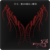 领口烫图厂烫钻图案 衣服装 饰烫钻贴辅料配件烫画DIY水钻成品钻贴