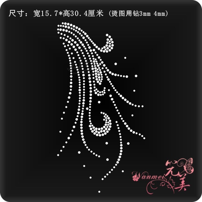 烫图厂烫钻图案 服装烫钻辅料配件烫画diy水钻定制 衣服成品钻贴
