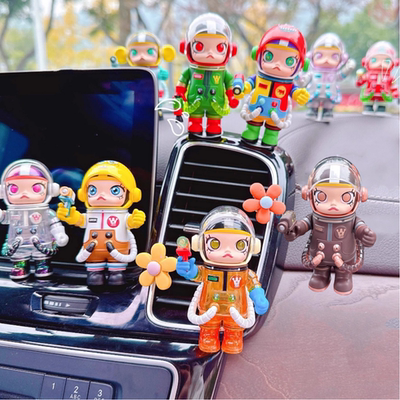 正版MEGA珍藏系列SPACEMOLLY100%车载出风口香薰夹礼物正品泡泡