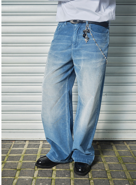 ComicTree C.t 2025冬季新款水洗休闲灯芯绒直筒长裤子男士抗皱潮