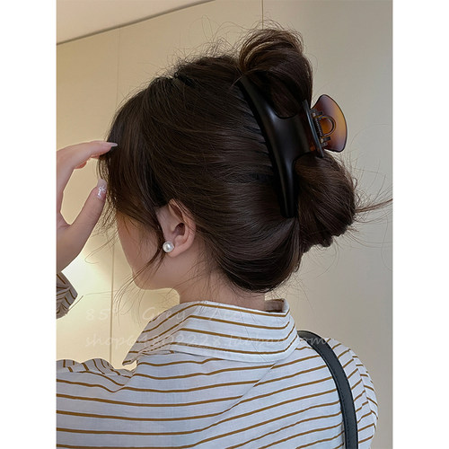 亚克力大号弧形发夹女气质