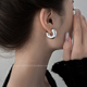欧美时尚 气质百搭高级感耳钉ins网红耳饰 简约素圈耳环女2026新款