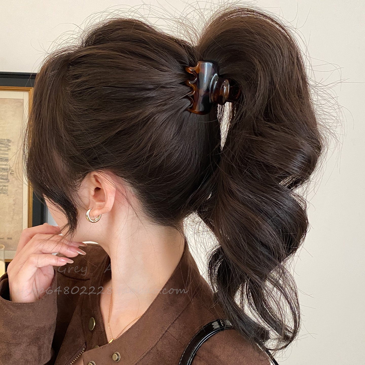 简约百搭小号高马尾抓夹女高级感2025新款气质盘发鲨鱼夹发夹发饰,饰品/流行首饰/时尚饰品新,发饰,淘宝优惠券,粉丝福利购,淘宝优惠卷