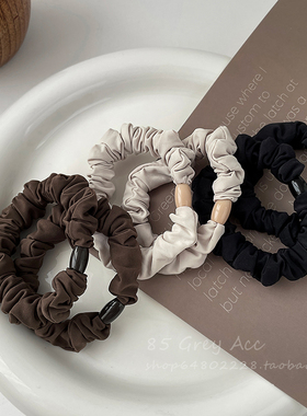 基础加粗发绳耐用高弹力黑色发圈女扎头盘发橡皮筋不伤发头绳发饰