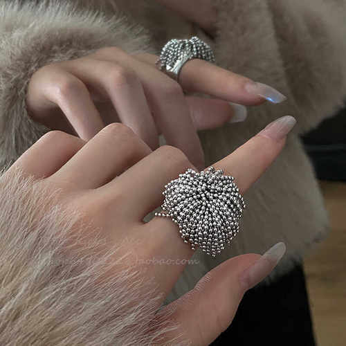 烟花流苏高级指环甜酷