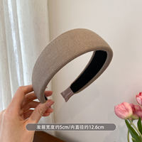 Korean-style wide-brimmed headbands for women's daily wear, high-top knitted headbands for washing the face and pressing hair, high-end hair bands and hairpins thumbnail 6