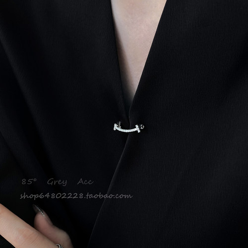 笑脸表情满钻胸针女高档小众轻奢西装别针胸花防走光领口配饰品