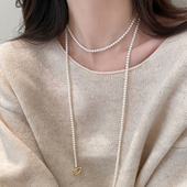 卫衣链高级感轻奢气质百搭项链颈链 爆款 长款 珍珠锁骨链女2026新款
