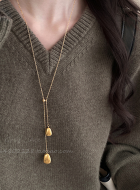 极简风水滴吊坠项链女2025新款