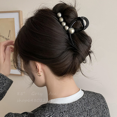 巨能抓~气质高级感大号珍珠发夹