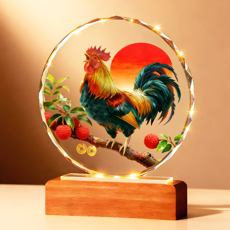 大吉大利金鸡报晓招财摆台雄鸡生财大公鸡桌面办公室客厅中式摆件