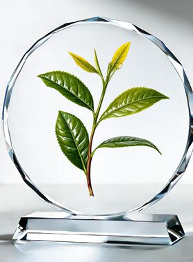 茶叶摆件定制龙井绿茶斗茶茶艺文化养生活动纪念茶商店铺桌面摆台