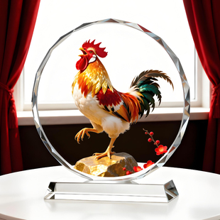 金鸡报晓摆台雄鸡生财大公鸡打鸣摆件桌面办公室客厅乔迁装饰品
