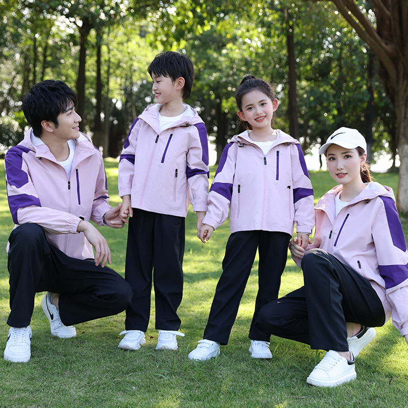 亲子装冲锋衣男女童户外休闲