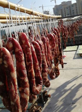 湖北腊肠自然风干腊香肠随州广水风味腊香肠原味纯肉腊肉香肠