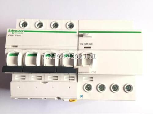 【正品】施耐德IC65N-4P C50A+ vigi IC65N 4P63AELE漏电断路器