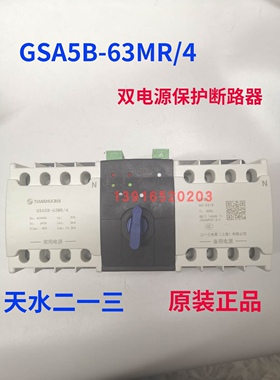 原装正品天水二一三GSA5B-63MR/4双电源自动转换开关 天水213