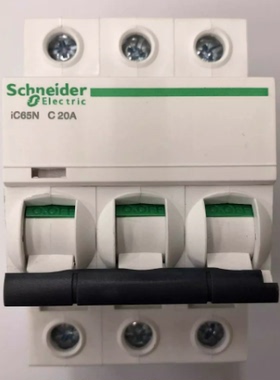 施耐德 小型断路器IC65N-3P D20A微型断路器A9F19320空气开关