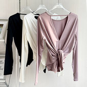 秋冬瑜伽罩衫 宽松休闲显瘦美背运动T恤速干透气专业健身服 女长袖