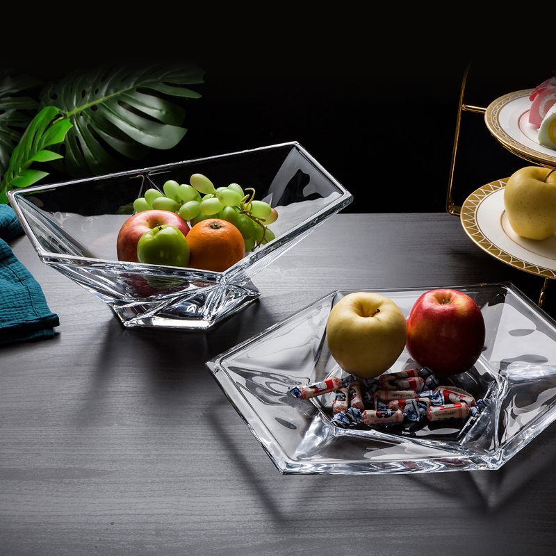 代购捷克波西米亚进口创意现代欧式客厅茶几水晶玻璃大号水果盘碗|msdalam kategori pinggan mangkuk, pinggan mangkuk, mangkuk buah-buahan/plat buah-buahan/bakul buah-buahan - dari Buy2taobao.com untuk memberikan perkhidmatan ejen Taobao profesional membeli