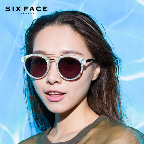 韩国v牌进口材板太阳镜女墨镜个性椭圆框明星款时尚驾驶镜潮6029