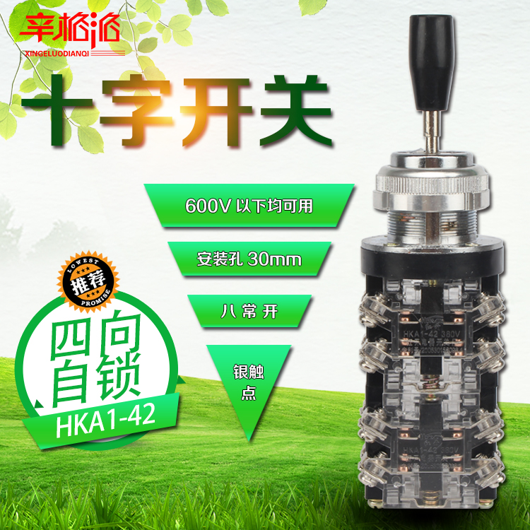 十字开关 摇杆LSS1-42 主令开关HKA1-42 四向保持 四向自锁 8常开