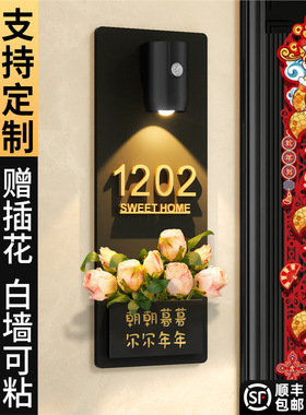 门牌号高级感轻奢创意回家仪式感