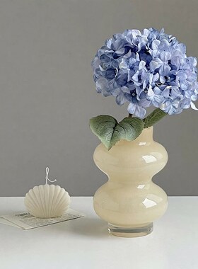ins风中古玻璃花瓶客厅插花中式