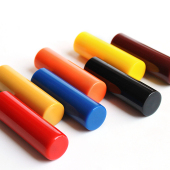 台湾亚克力棒黑色彩色纯色素色棒不透 起售 烟嘴料笔料DIY10&50CM