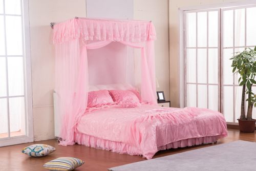 钉墙可伸缩蚊帐防尘加密伸缩式