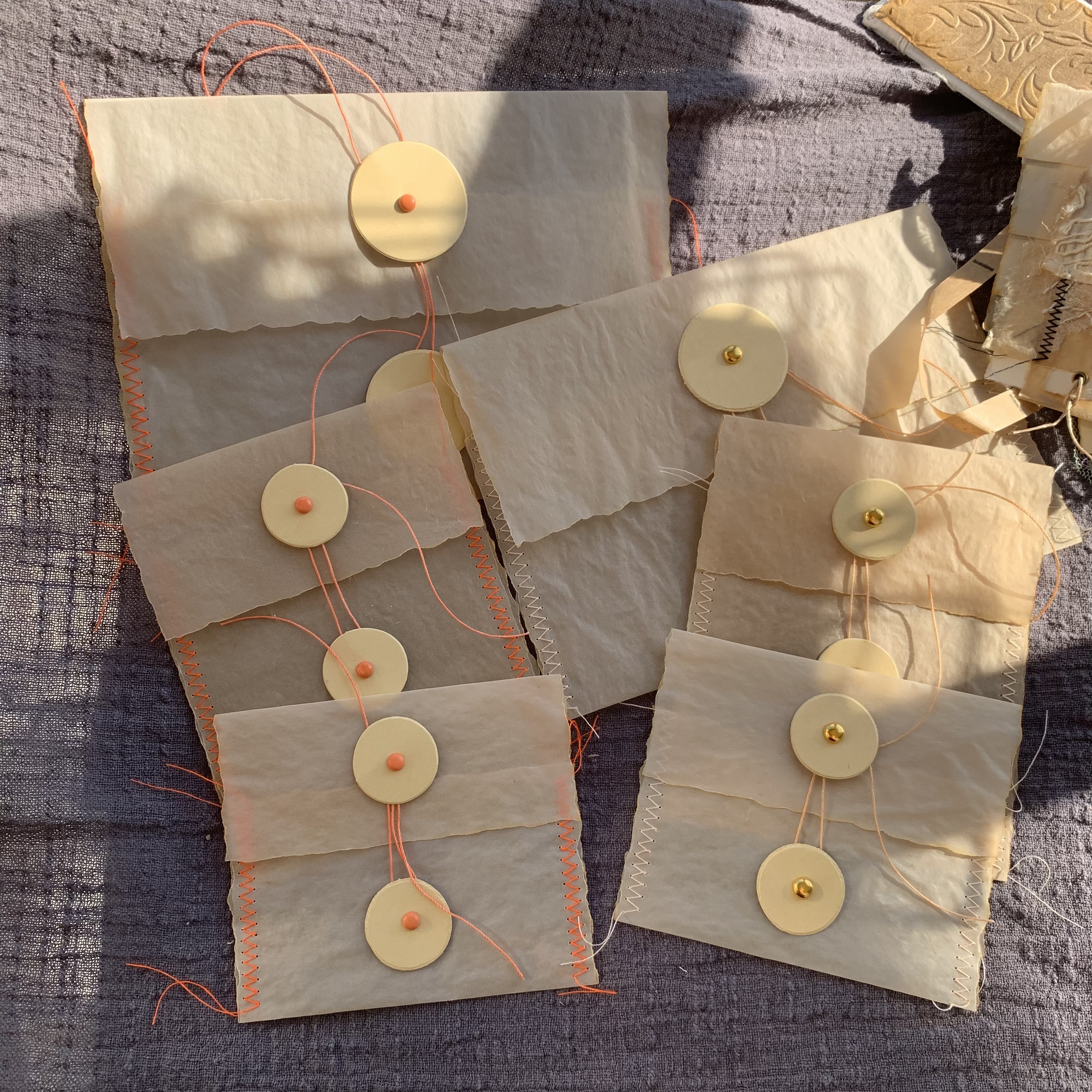 橘子汽水系手帐复古素材手工小口袋个性包装手串明信片包装小清新