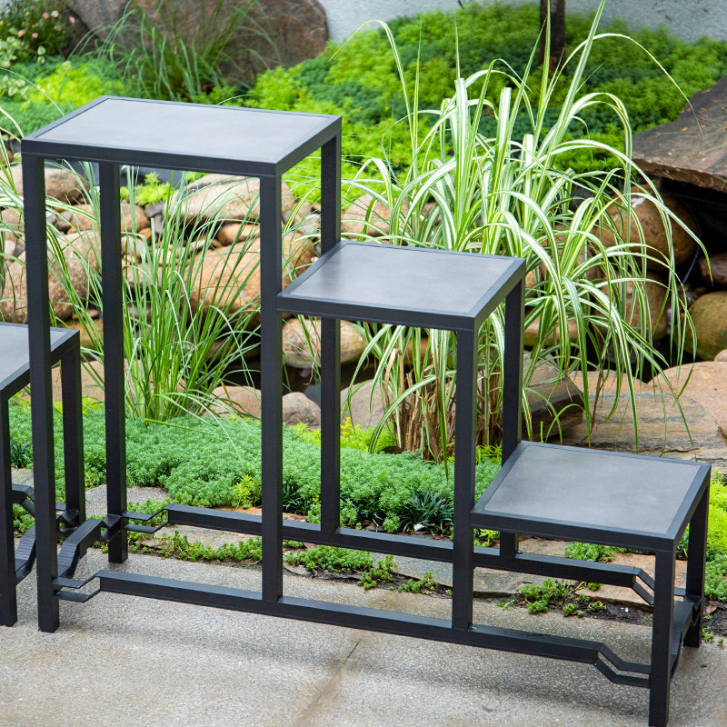 多肉花盆花架子简约铝材质多层落地面室内阳台客厅绿萝加强置物架