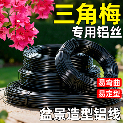 橡皮树专用盆景造型铝丝铝线盘扎三角梅蟠扎花卉定型吕丝园艺铁丝