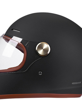 复古电动头盔哈雷镜片DOT头盔男女全覆式拉力盔机车个性全盔四季