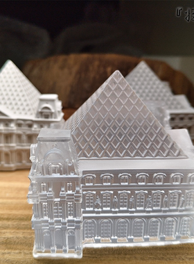 将作手造水泥摆件环氧树脂欧式建筑卢浮宫鱼缸造景