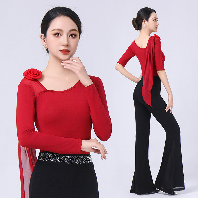 新款形体舞蹈训练服女模特走秀练功服套装导师气质礼仪培训连体衣