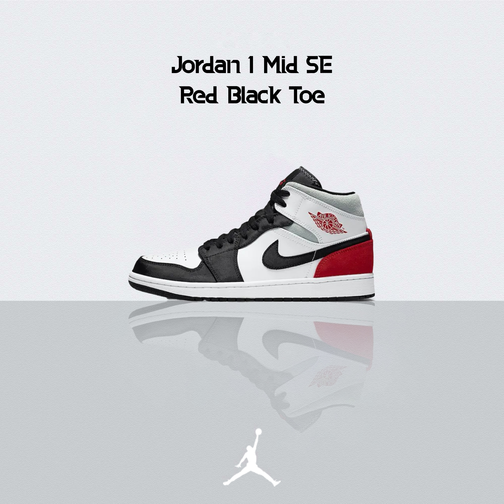 Air Jordan 1 mid 舒适百搭中帮复古篮球鞋男款白红852542-100