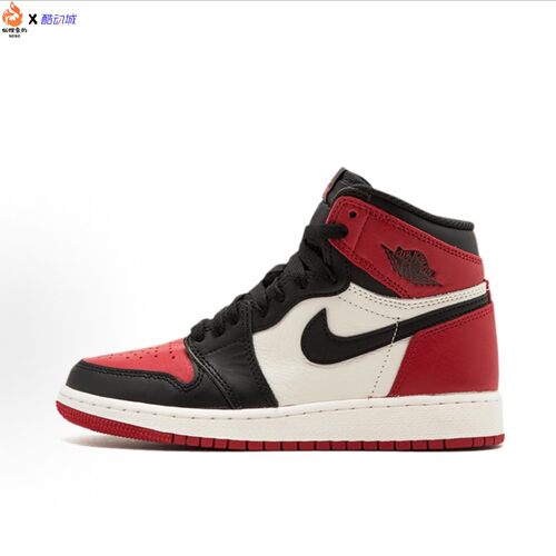 AJ1黑红脚趾女款高帮篮球鞋