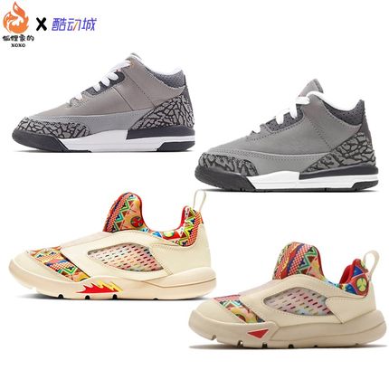 Air Jordan 3 5 aj婴童 幼童酷灰白红中国年儿童篮球鞋429487-012