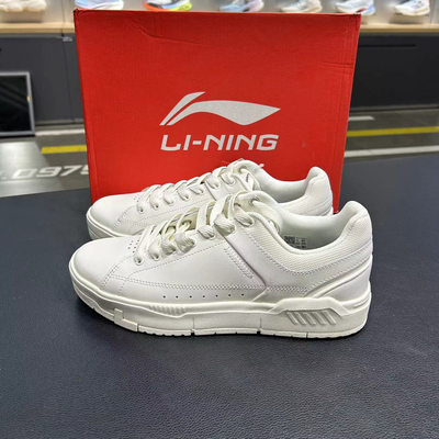 Lining 李宁休闲鞋夏新款男女小白鞋舒适软弹经典运动鞋AGCT043-1
