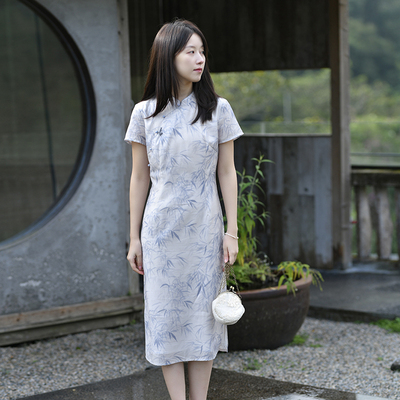 复古旗袍女士夏季薄款