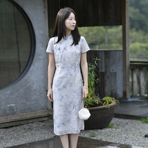 复古旗袍女士夏季薄款