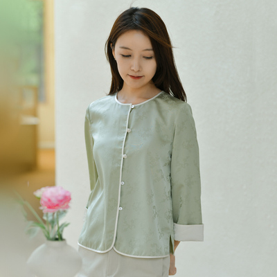 前世今生聚酯纤维新中式上衣