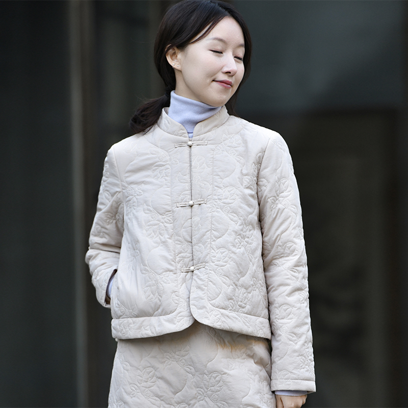 前世今生常规直身立领棉服