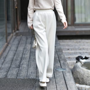 前世今生复古休闲文艺简约百搭加绒直筒裤 山抹微云 281 24QDK