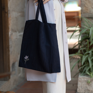 前世今生原创复古文艺美观实用单肩布包 月下花铃 24CXS 006