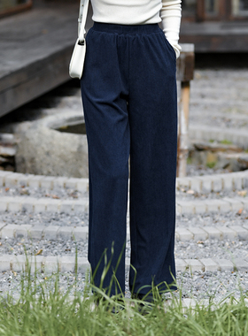 24QDK-187【秋云】前世今生复古休闲文艺灯芯绒直筒长裤