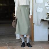 24QDC 362 翠叶含烟 前世今生复古文艺A版 绣花半身裙