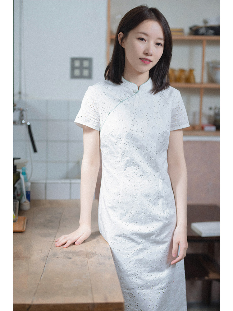 19CXC-170【净月】前世今生复古斜襟改良立领修身镂空绣花旗袍|msdalam kategori Butik wanita / wanita, perkahwinan/Cheongsam/pakaian, Cheongsam - dari Buy2taobao.com untuk memberikan perkhidmatan ejen Taobao profesional membeli