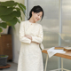 前世今生温婉新中式 望春回 花边领旗袍裙 008 24CXC